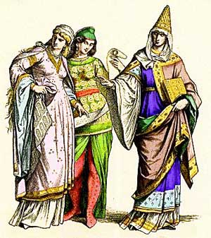 жіночий костюм Романського періоду